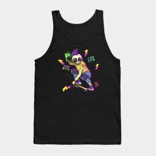 Punk Rock Skull Skateboarder Tank Top